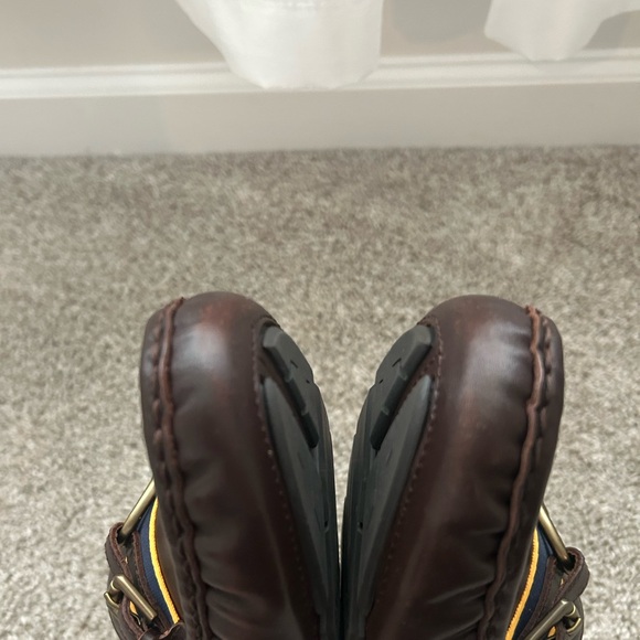 POLO RALPH LAUREN Men's Anders Leather Driver Driving Style Loafer Brown Sz 8.5 - Picture 4 of 12
